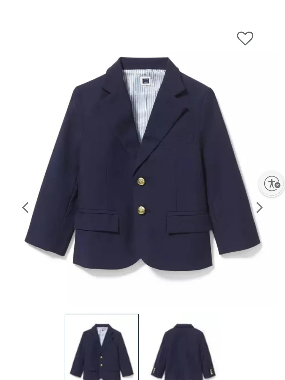 Janie and Jack Classic  Navy Blazer with Gold Buttons
